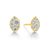 Tessa Navette Diamond Stud Earrings - Dracakis Jewellers